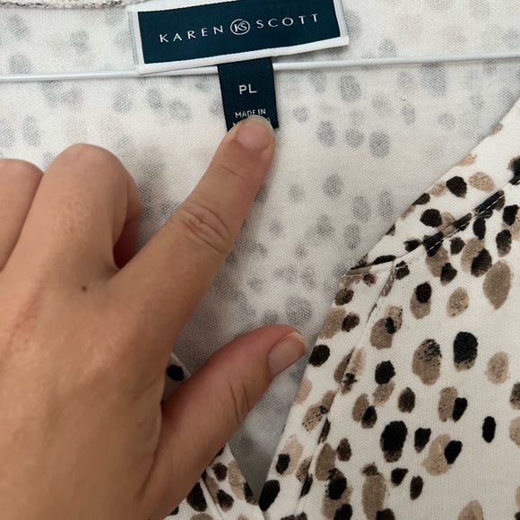 Karen Scott animal print top - Picture 3 of 4